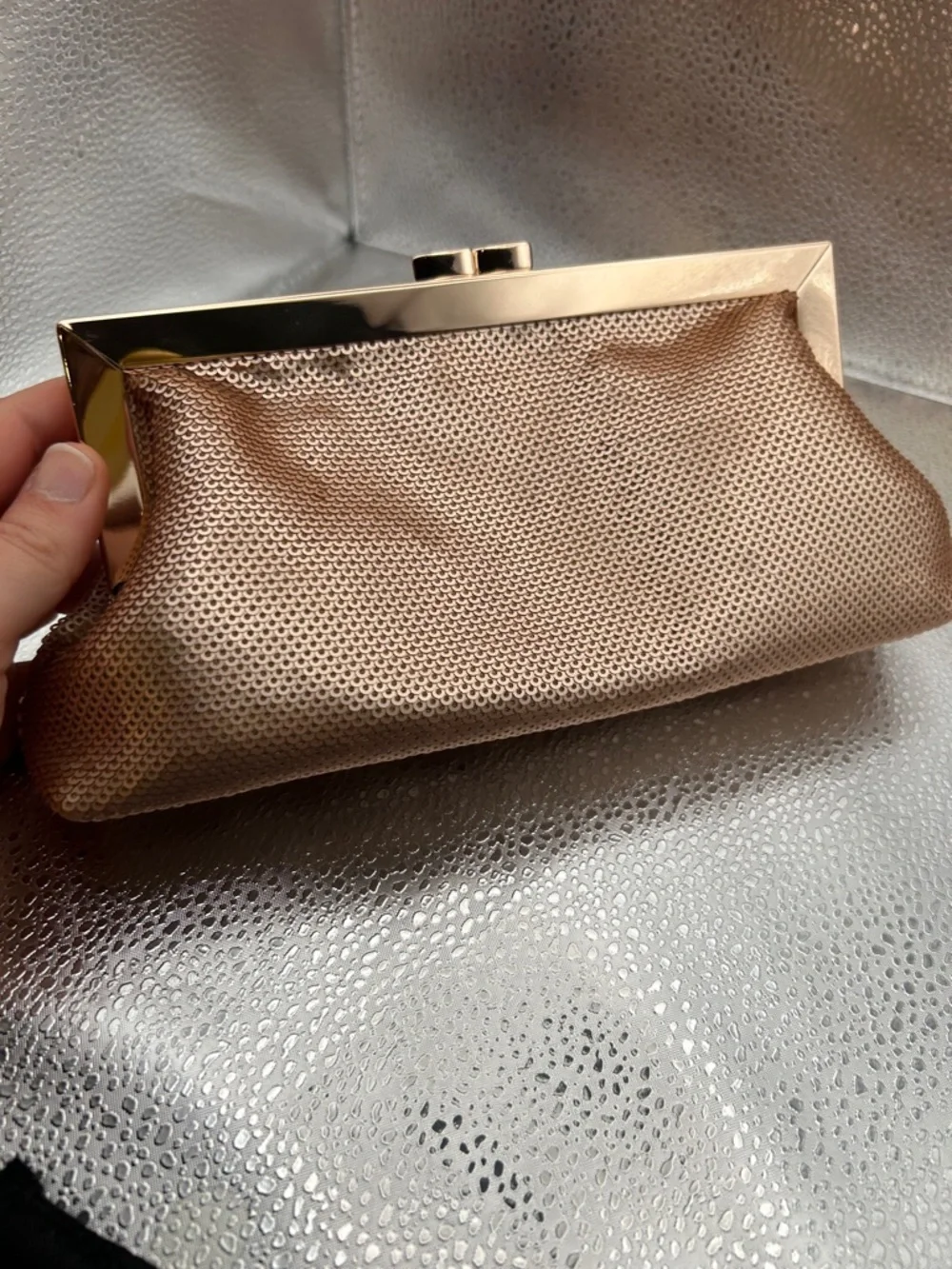 Olga Berg Zephyr Sequin Clutch - Picture 9 of 11